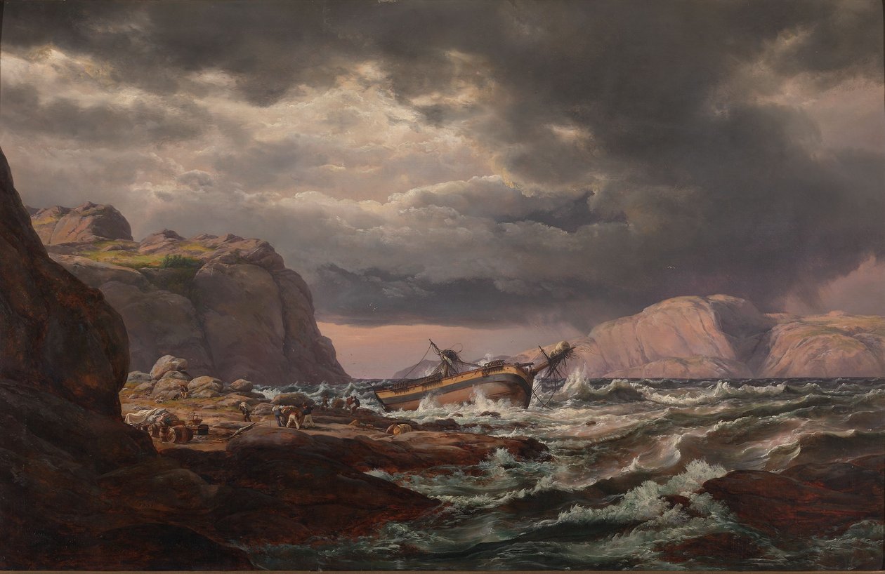 Hajótörés Norvégia partjainál alkotó: Johan Christian Dahl