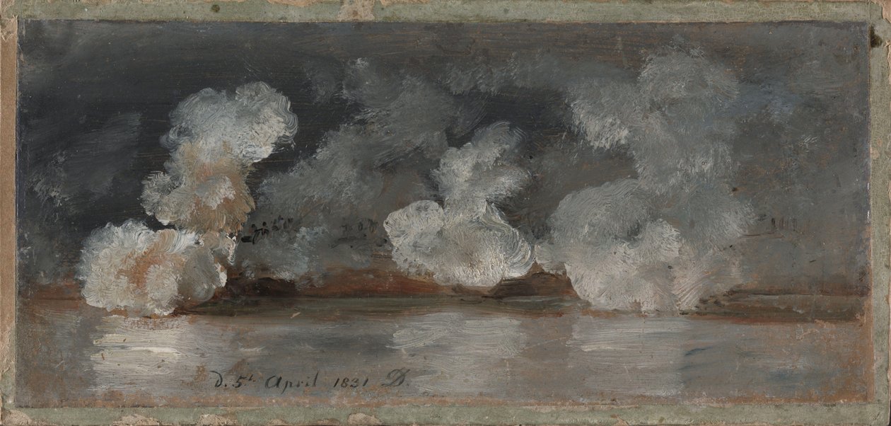 Ágyúlövésekből származó füst alkotó: Johan Christian Dahl