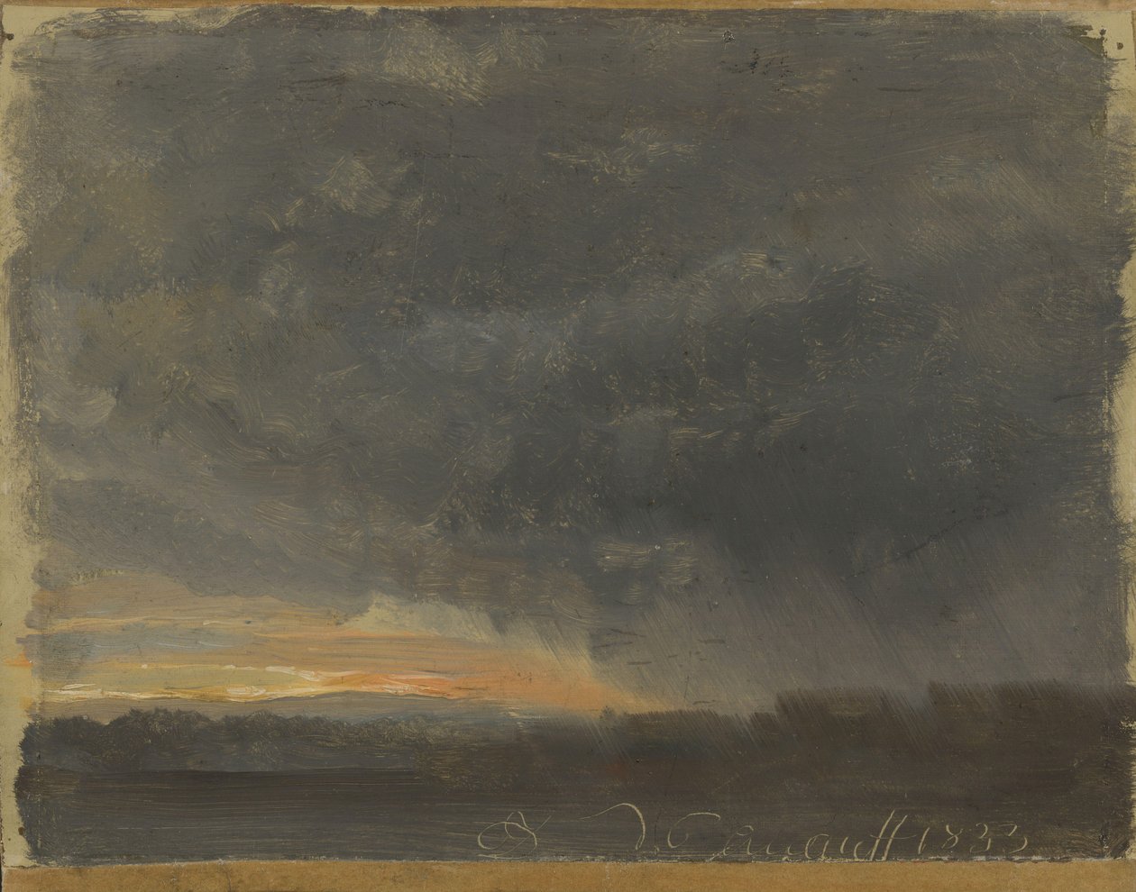 Viharfelhők esővel alkotó: Johan Christian Dahl