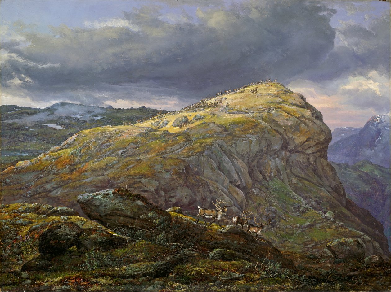 Stugunøset Filefjellben alkotó: Johan Christian Dahl