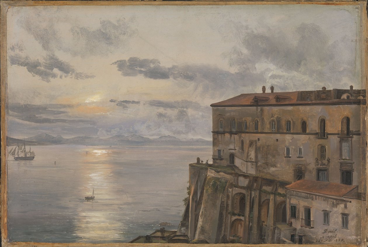 A pizzofalconei laktanya, Nápoly alkotó: Johan Christian Dahl
