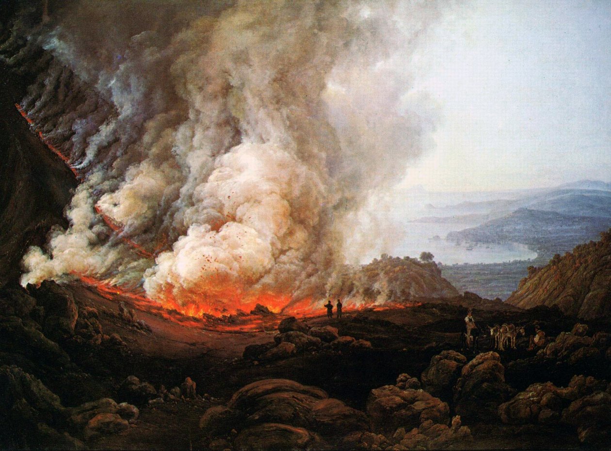A Vezúv kitörése 1820 decemberében alkotó: Johan Christian Dahl