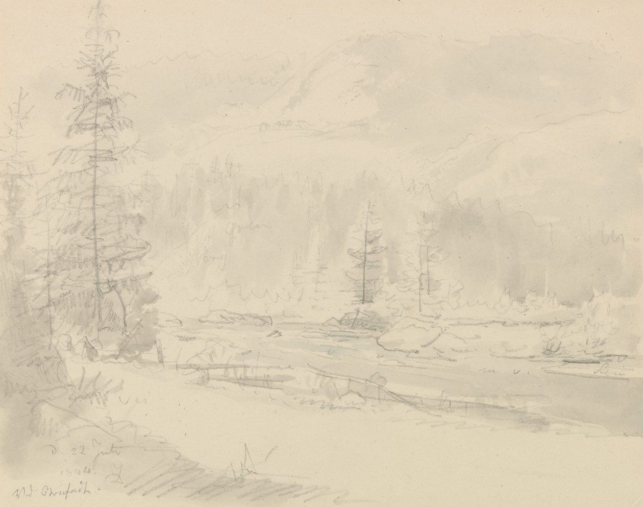 Bruflatnál alkotó: Johan Christian Dahl