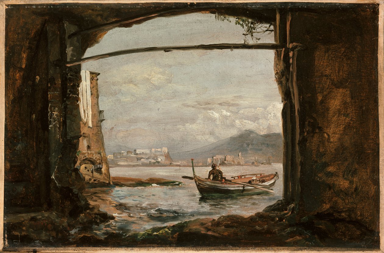 Kilátás egy Posillipo melletti barlangból alkotó: Johan Christian Dahl