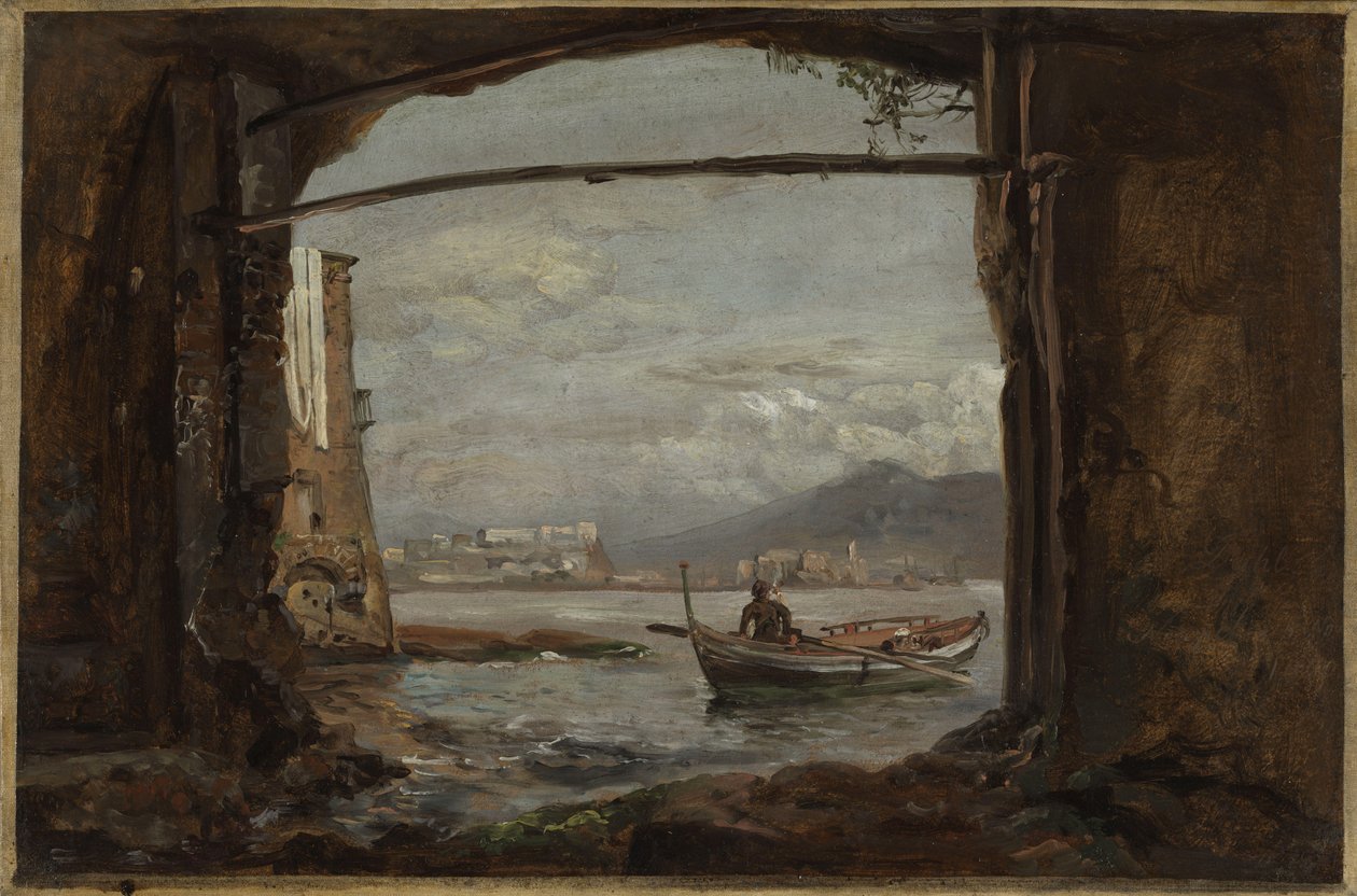 Kilátás egy Posillipo melletti barlangból alkotó: Johan Christian Dahl