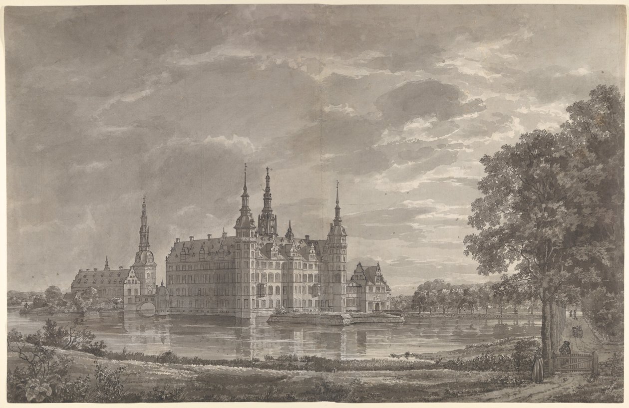 A Frederiksborg-kastély látképe északkelet felől alkotó: Johan Christian Dahl