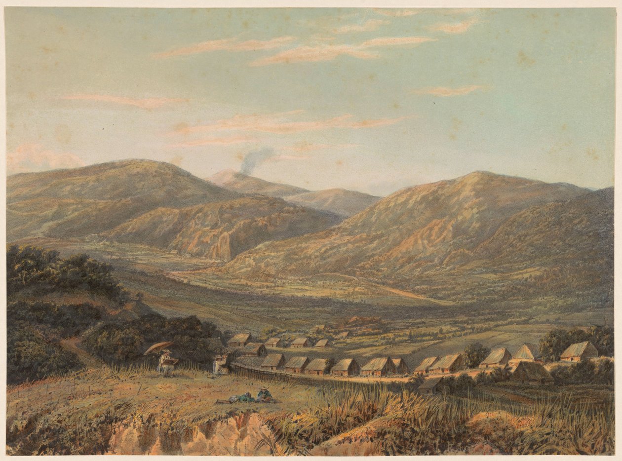 Kilátás a Tengger-hegységre A Tenger-hegységben. (Java keleti sarka.) (cím az objektumon) alkotó: Johan Conrad Greive