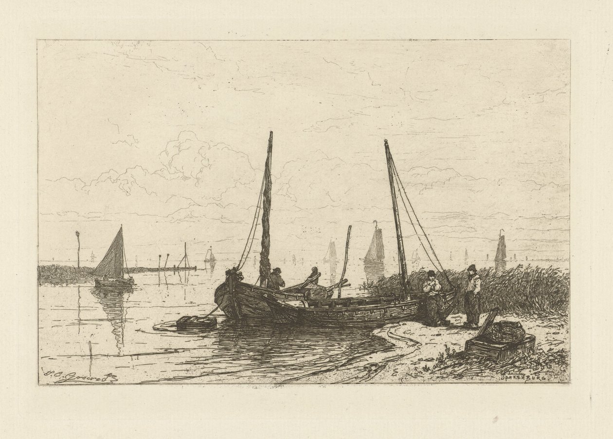 Kilátás a Zuiderzee-re Spakenburg közelében alkotó: Johan Conrad Greive