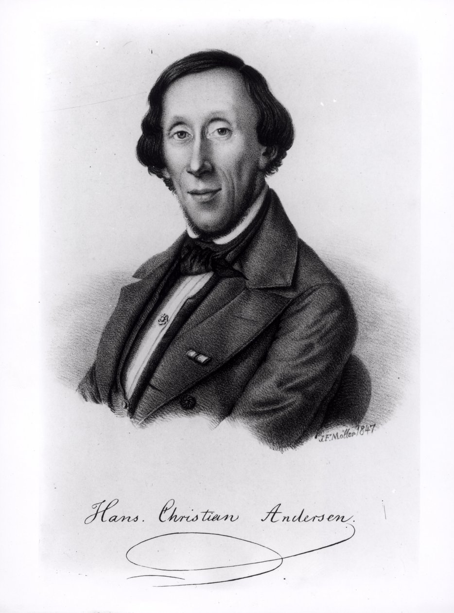 Hans Christian Andersen (1805-1875) portréja alkotó: Johan Frederick Moller