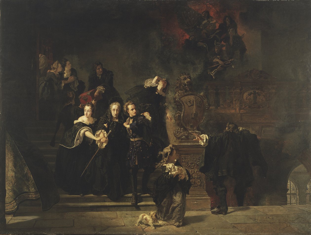 Tűz a királyi palotában, Stockholm, 1697. május 7., 1862-66 alkotó: Johan Fredrik Hockert