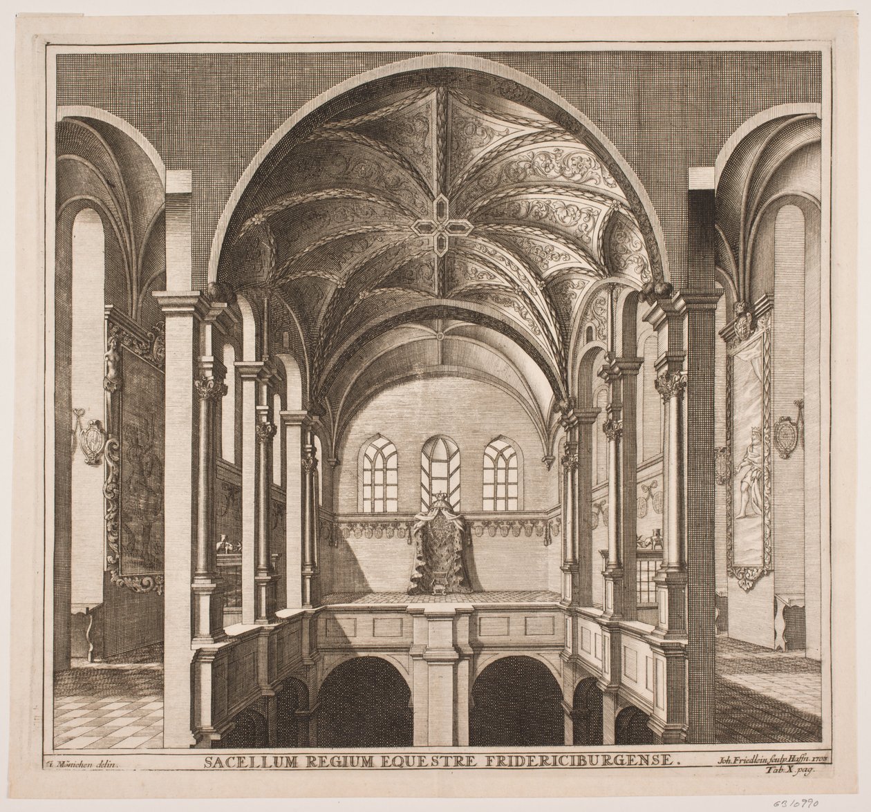 A Frederiksborg Palotatemplom felső része alkotó: Johan Friedlein