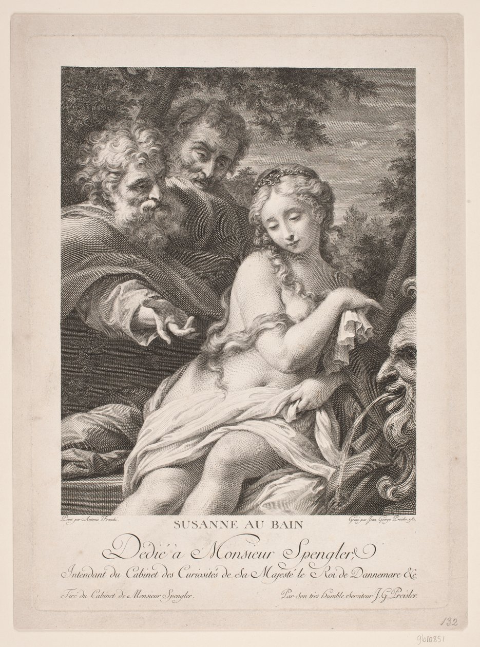 Susanna a fürdőben alkotó: Johan Georg Preisler