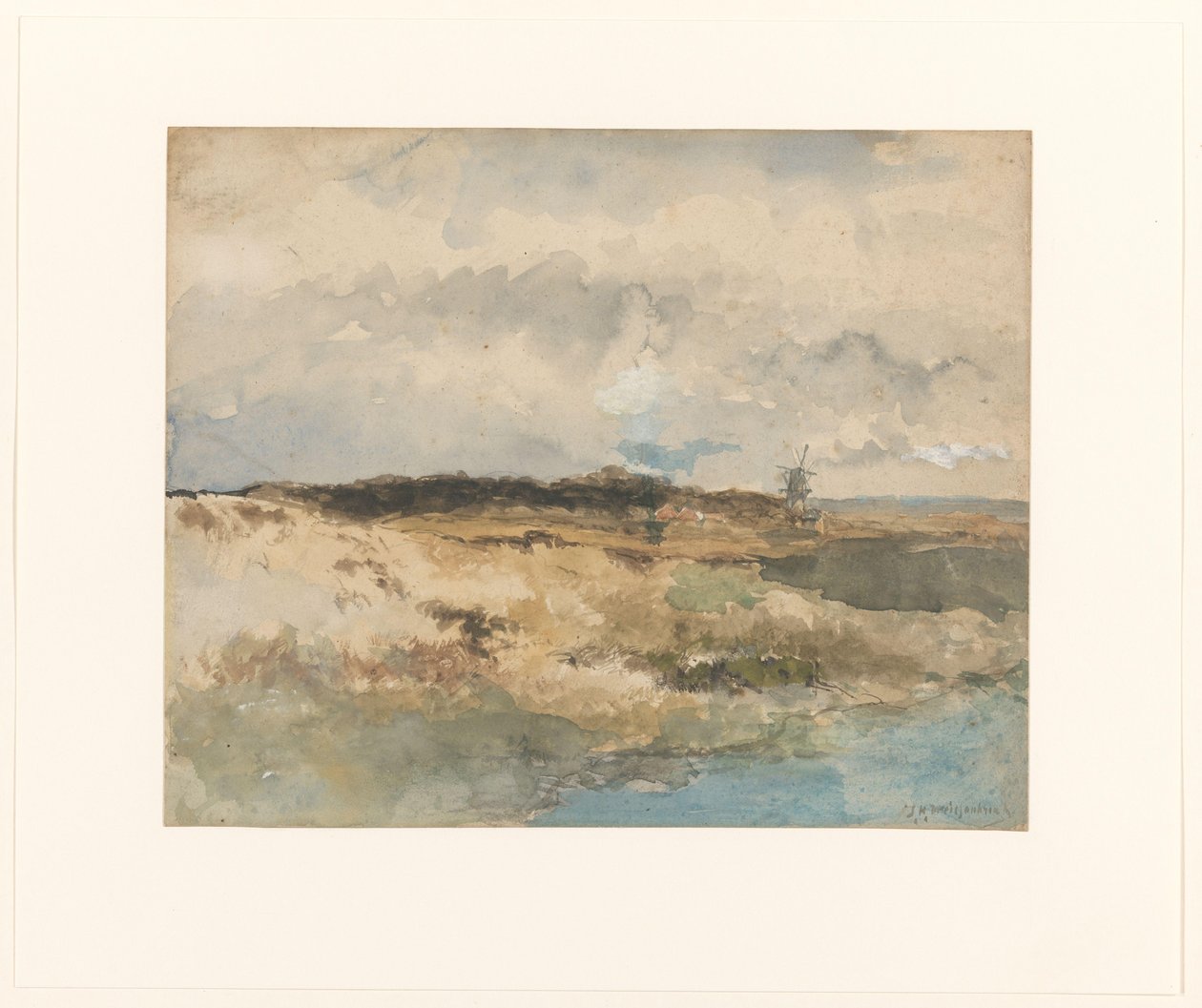 Kilátás a Dekkersduinra Hága közelében alkotó: Johan Hendrik Weissenbruch (signed by artist)