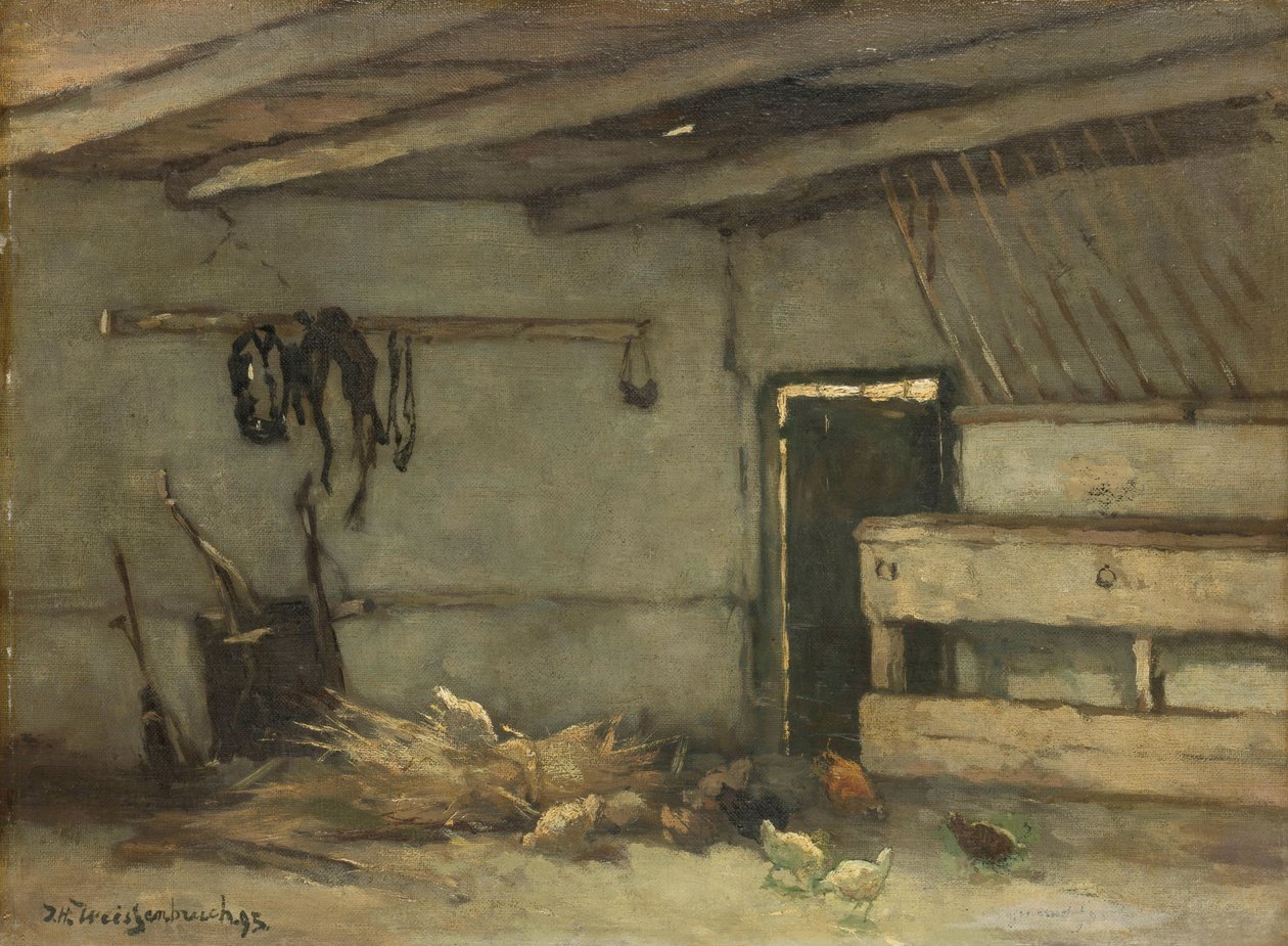Egy istálló belseje alkotó: Johan Hendrik Weissenbruch