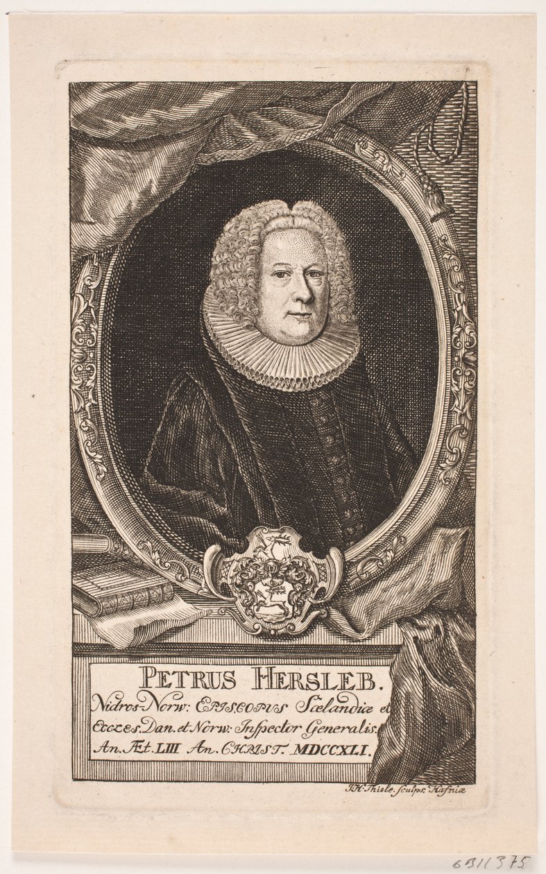 Peder Hersleb püspök alkotó: Johan Herman Thiele