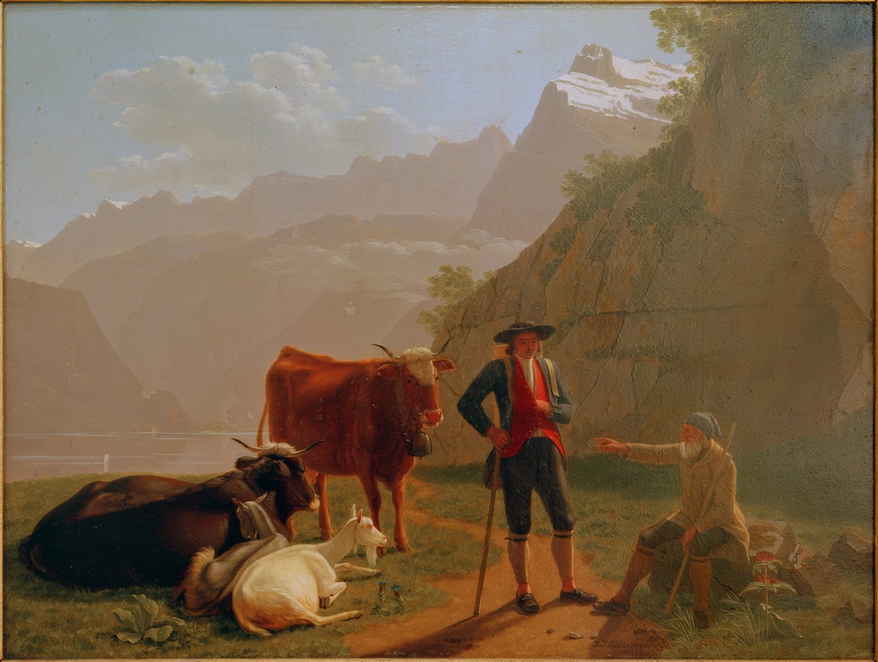 Luzerni-tó pásztorokkal alkotó: Johan Jakob Biedermann