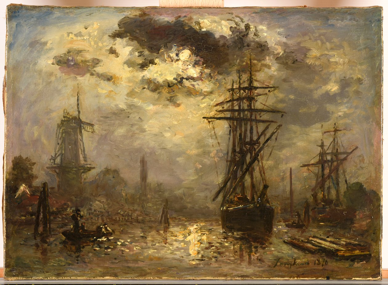 Francia: Les moulins de Rotterdam
Német: The mills of Rotterdam alkotó: Johan Jongkind