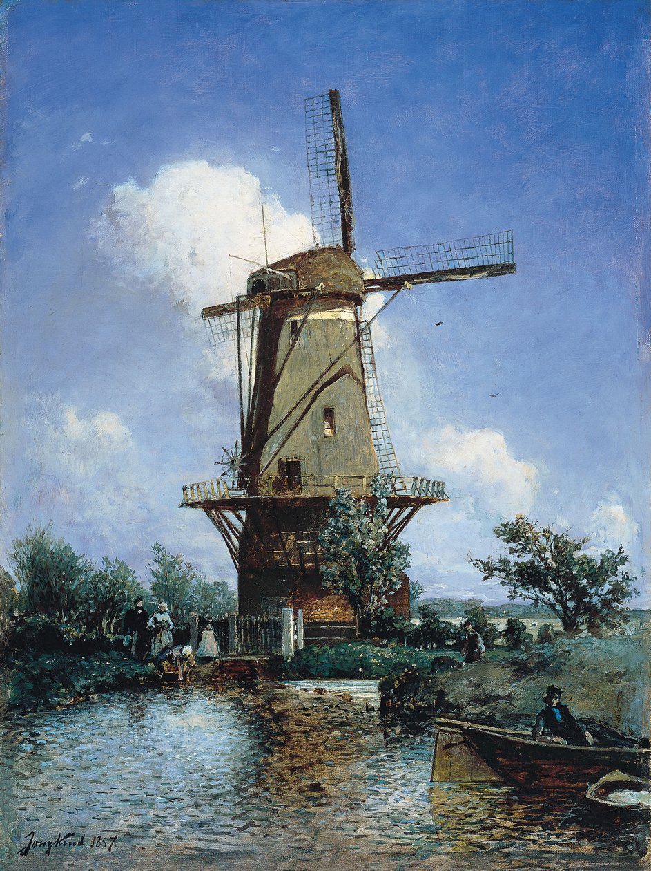 Szélmalom Delft közelében alkotó: Johan Jongkind