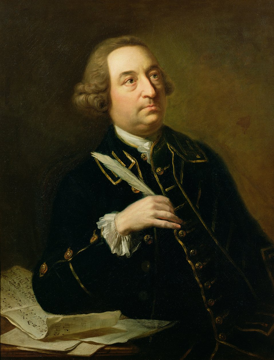 John Christopher Smith (1712-95), zenész és Händel amanuensisének portréja alkotó: Johan Joseph Zoffany