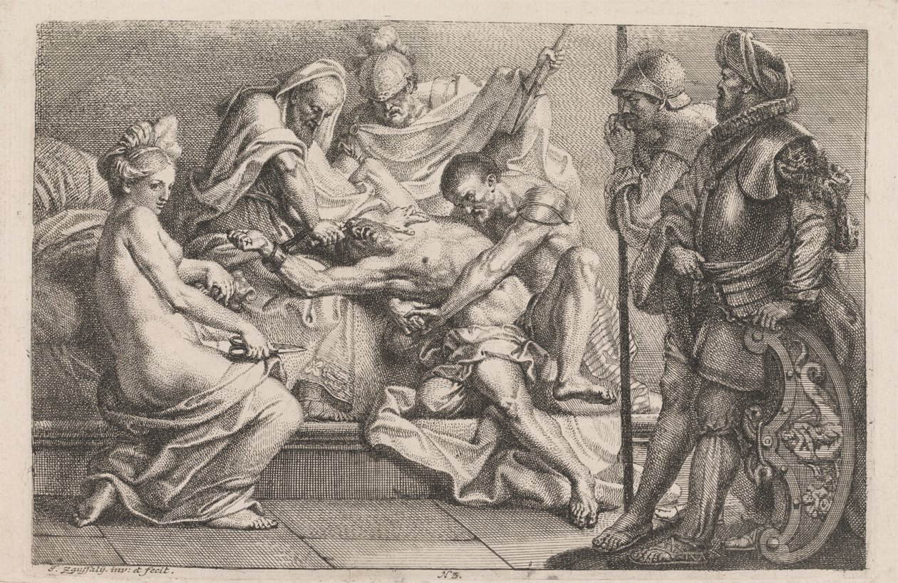 Sámsont legyőzték a filiszteusok alkotó: Johan Joseph Zoffany