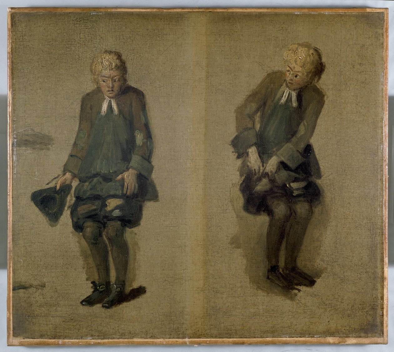 Két vázlat David Garrick karakteréről, 18. század alkotó: Johan Joseph Zoffany