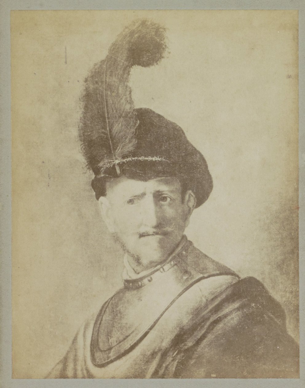 Az „Egy férfi portréja, talán Rembrandt apja, Harmen Gerritsz” című festmény fotóreprodukciója. van Rijn, Rembrandt Harmensz. Rajnából Musee d