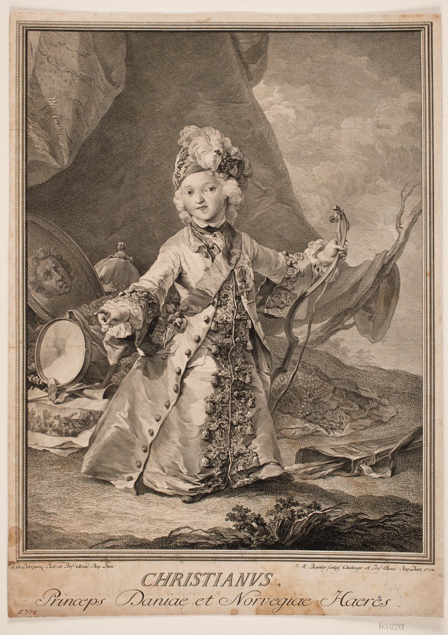 Christian VII gyermekként alkotó: Johan Martin Preisler