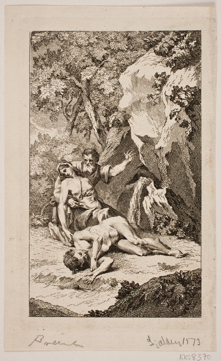 Illusztráció Salomon Gessner "Ábel halála" című művéhez, 1764 alkotó: Johan Martin Preisler