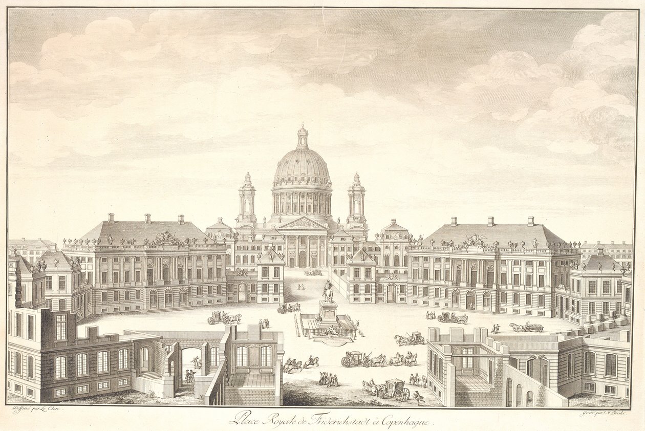 Place Royale Friedrichstadttól Koppenhágáig alkotó: Johan Martin Preisler