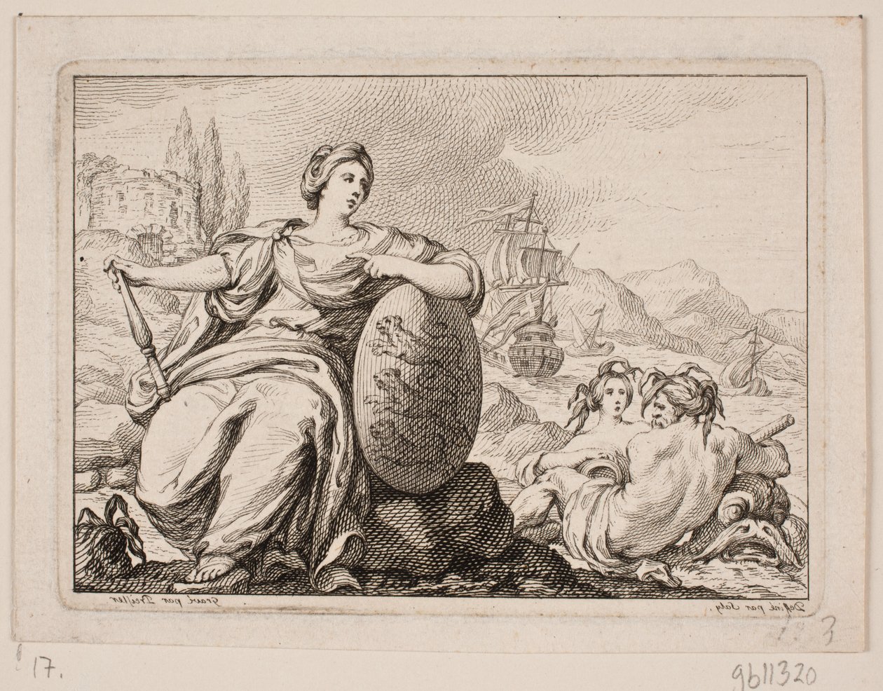 Vignet til P. H. Mallet: Dánia története I, 1758 alkotó: Johan Martin Preisler