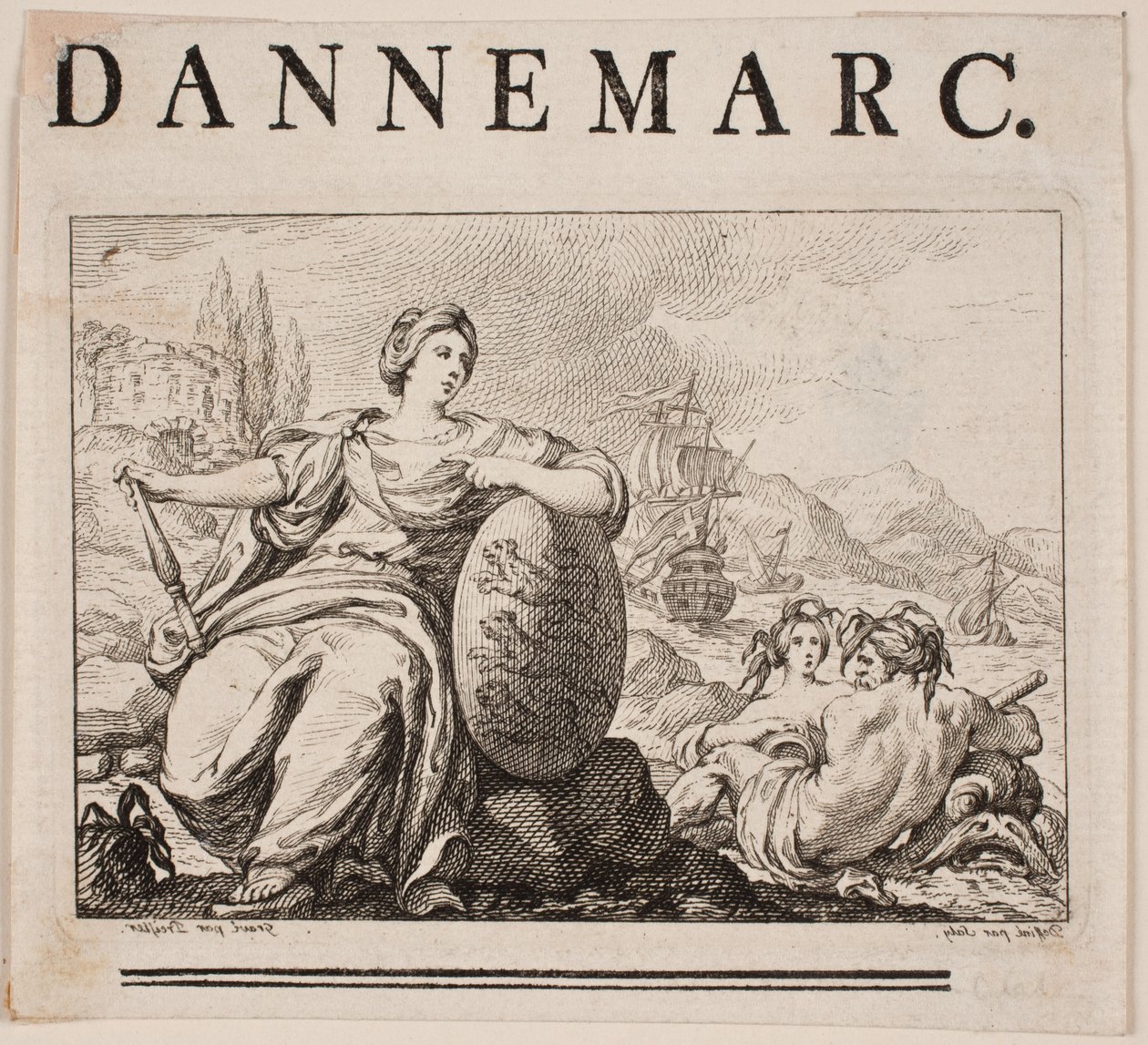 Vignet til P. H. Mallet: Dánia története I, 1758 alkotó: Johan Martin Preisler