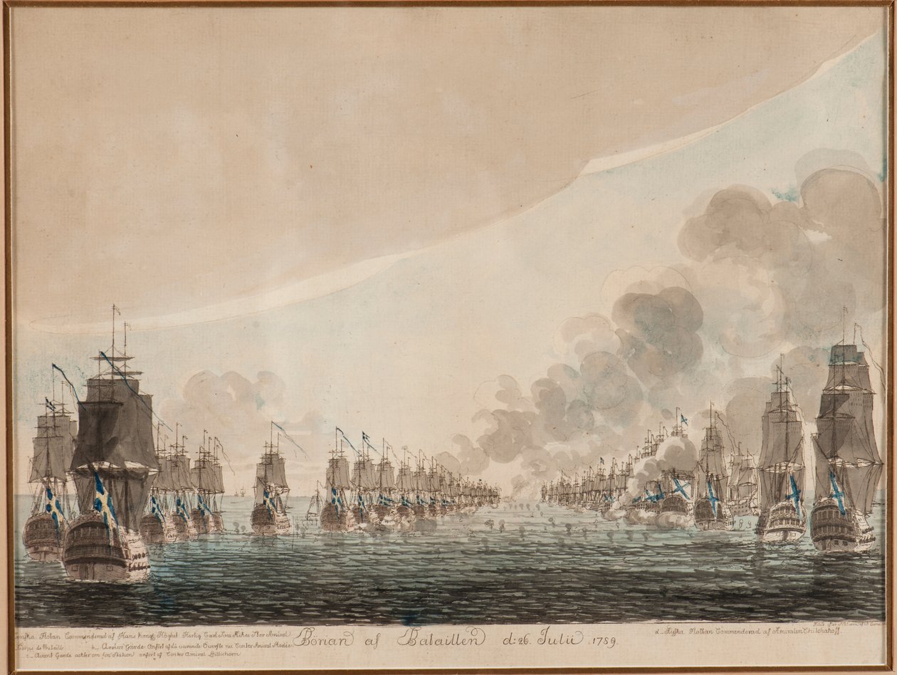 Az ölandi tengeri csata 1789. július 26-án. alkotó: Johan Petter Cumelin