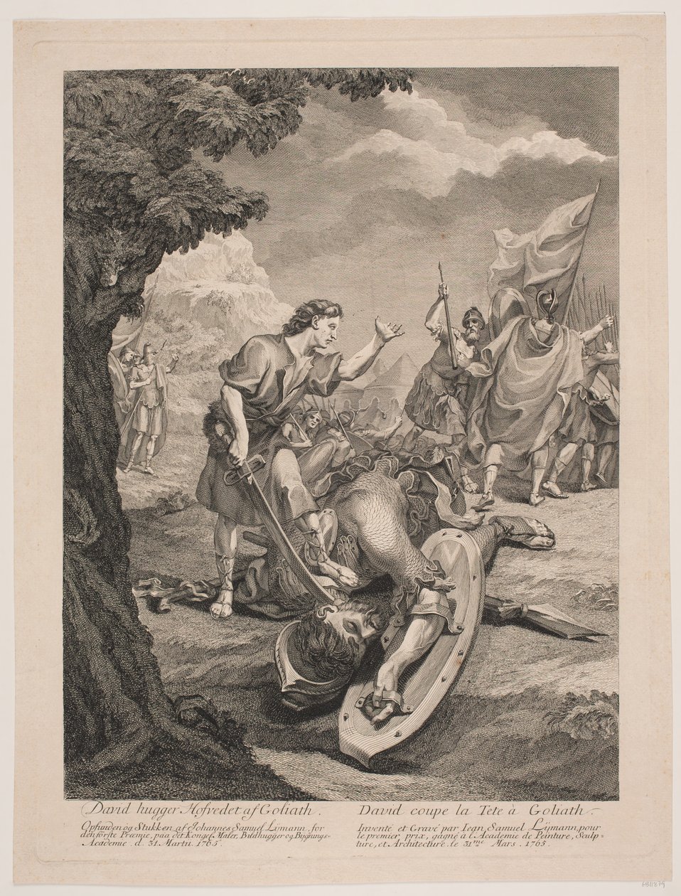 Dávid és Góliát alkotó: Johan Samuel Lymann
