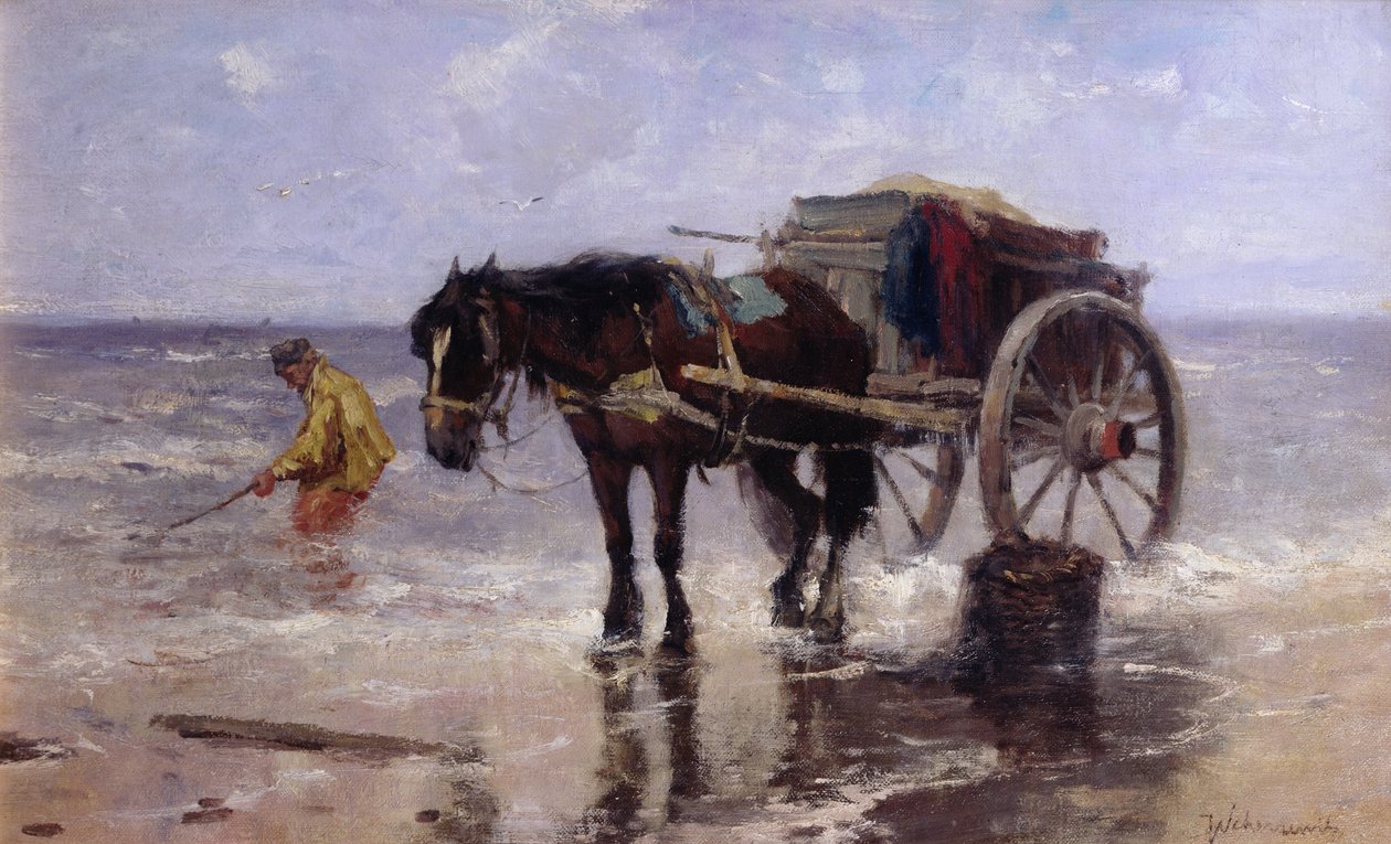 The Clam Gatherer (olaj, vászon) alkotó: Johan Scherrewitz