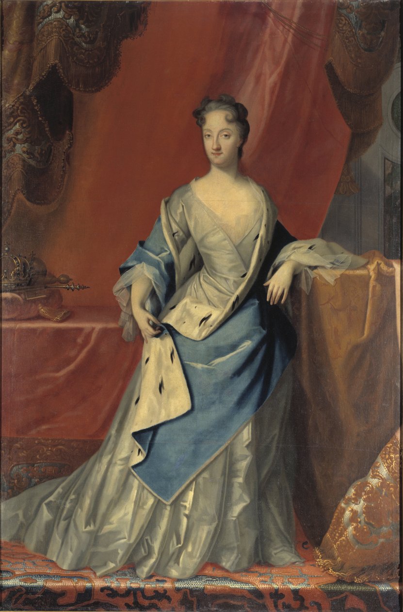 Starbus, Johan (1679-1724) Ulrika Eleonóra (1688-1741), svéd királynő portréja. Olajfestmény. Mérete: 210x135 cm. Stockholmi Nemzeti Múzeum alkotó: Johan Starbus
