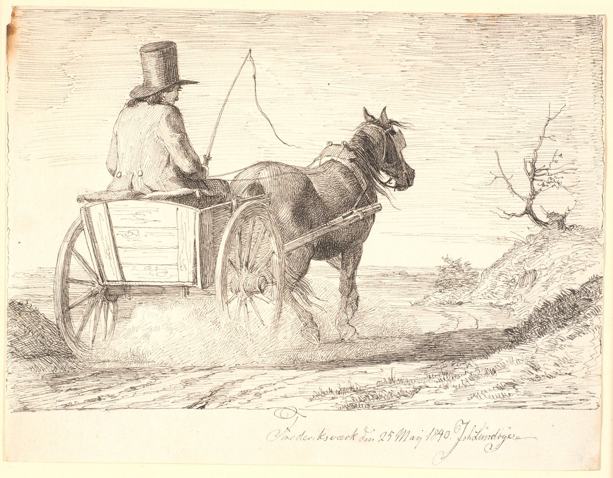 Farmer vezet egy szekeret alkotó: Johan Thomas Lundbye