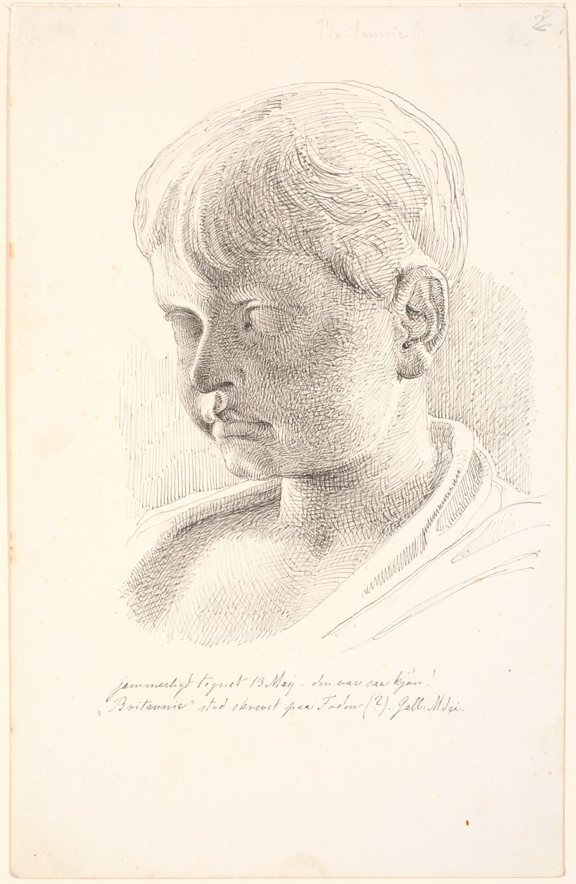 A Britannicus vezetője. 3/4 profil balra alkotó: Johan Thomas Lundbye
