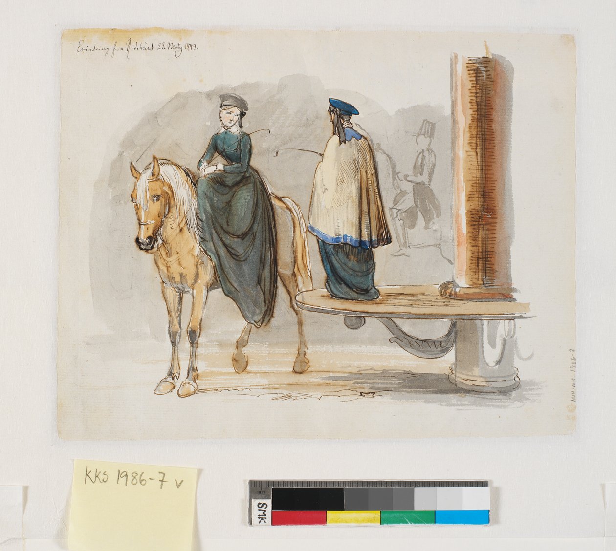 „Emlék a lovardából. 1844. 03. 22.” alkotó: Johan Thomas Lundbye