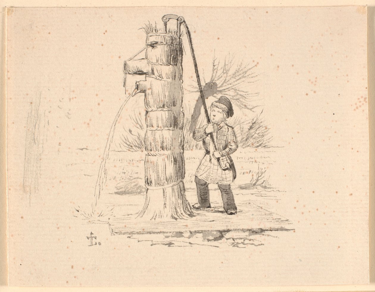 Posta. Illusztráció Kaalund "Fables for Children" című művéhez. Lásd a lapkatalógus megjegyzését. alkotó: Johan Thomas Lundbye