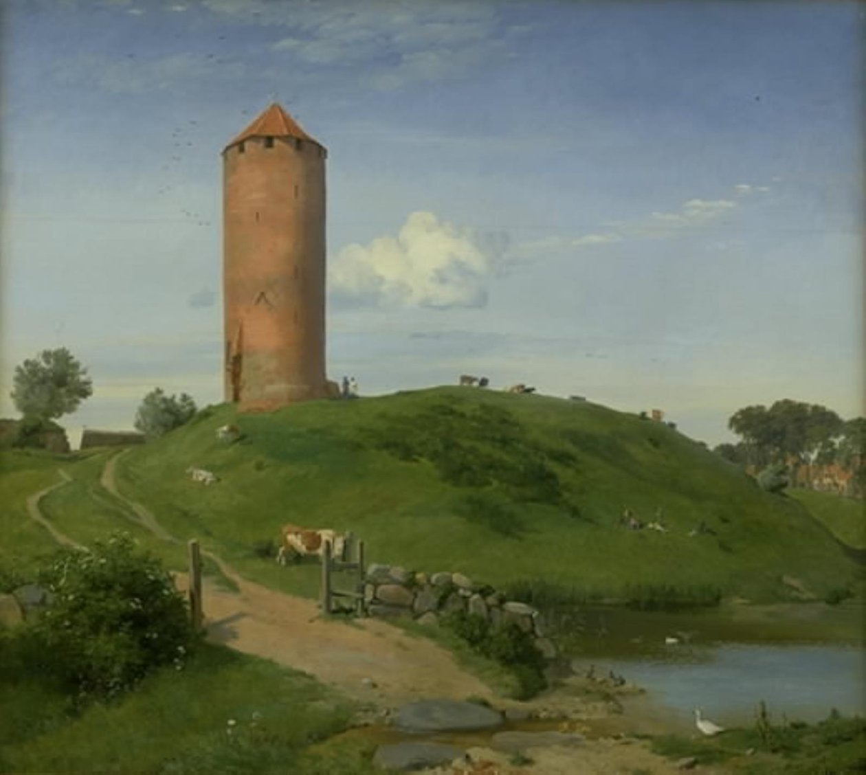 A Goose Tower Vordingborgban, Zélandon alkotó: Johan Thomas Lundbye