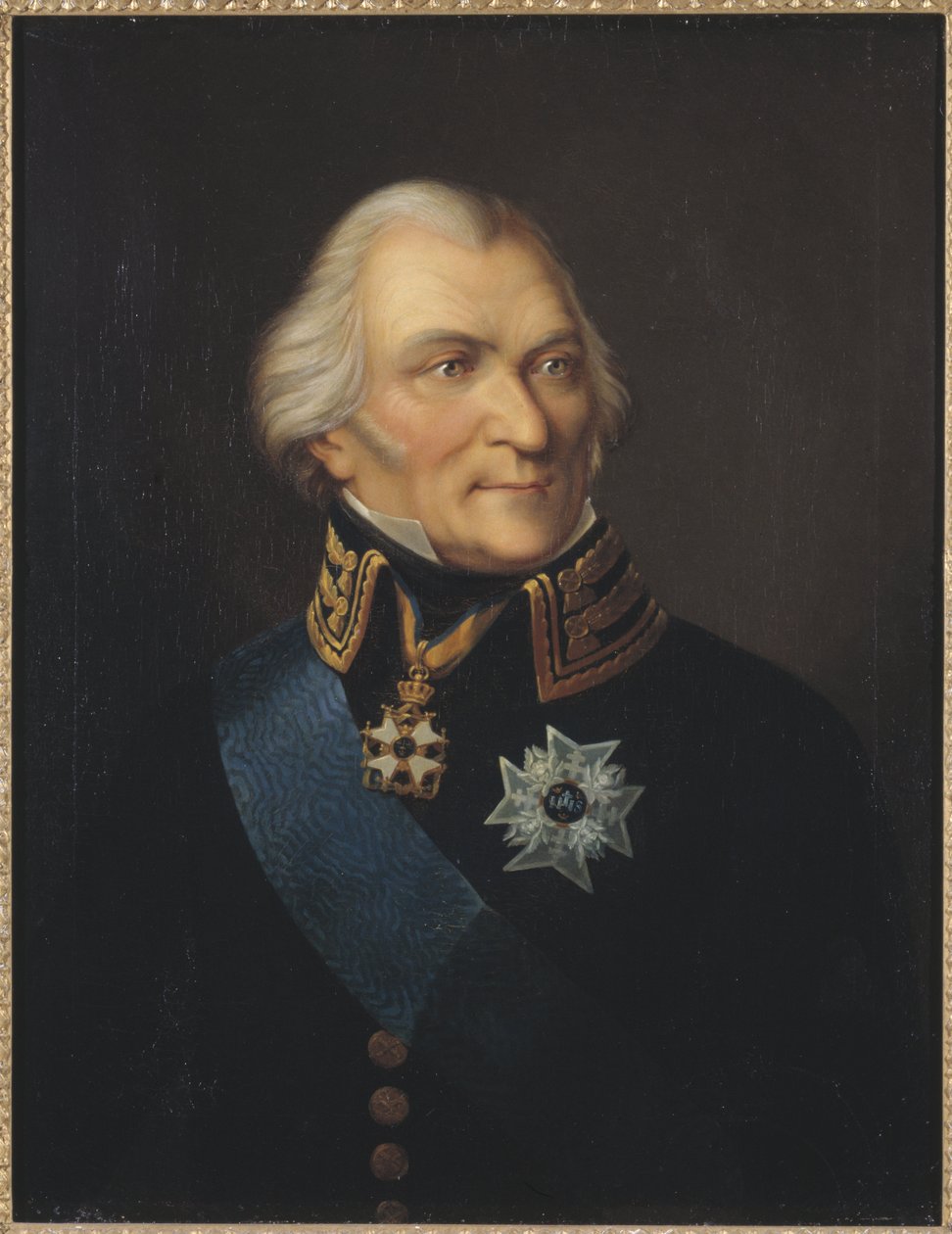 Johan Christopher (Kristoffer) von Toll gróf (1743-1817) portréja, egyébként Johann Wilhelm Carl (1792-1873). Olajfestmény. Mérete: 75x62 cm. Stockholmi Nemzeti Múzeum alkotó: Johan Way