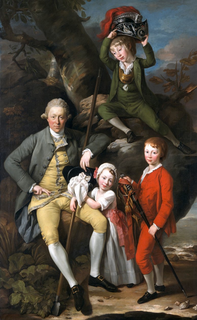 "Henry Knight of Tythegston, 1738-1772 gyermekeivel", 1770 alkotó: Johan Zoffany