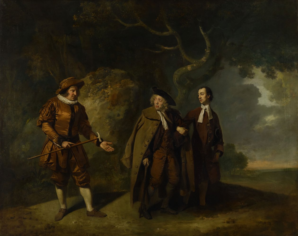 Parsons, Bransby és Watkyns egy jelenetben Letheből, 1766. alkotó: Johan Zoffany