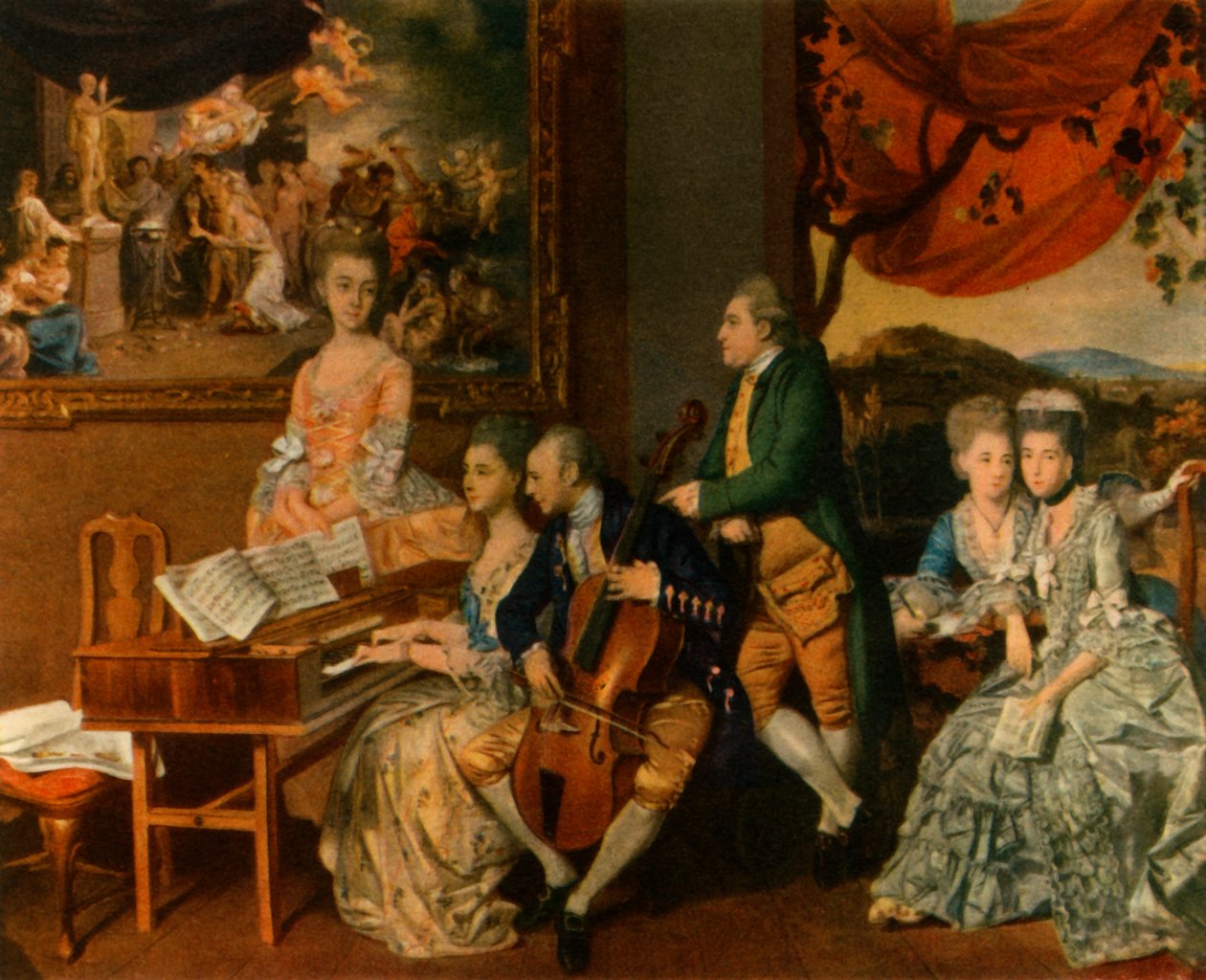 „A Gore család George-gal, harmadik Earl Cowperrel”, 1775, 1942. alkotó: Johan Zoffany