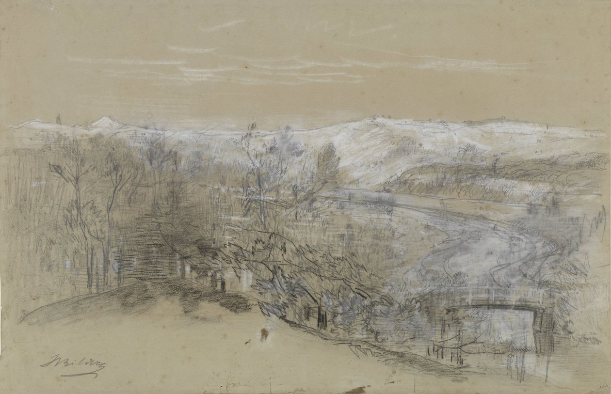 Kilátás a Zandbergre, Elswout közelében, Bloemendaal, Hollandia alkotó: Johannes Warnardus Bilders