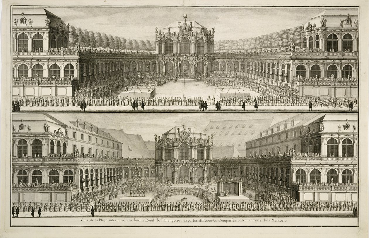 Kilátás ... a Roial de lOrangerie kertre alkotó: Johann August Corvinus
