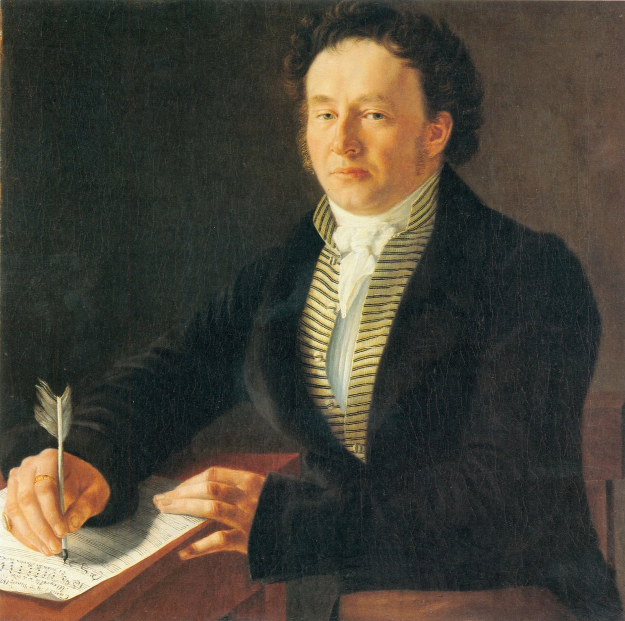 Ludwig (Louis) Spohr zeneszerző portréja Kasselben 1824 -ben alkotó: Johann August Nahl the Younger