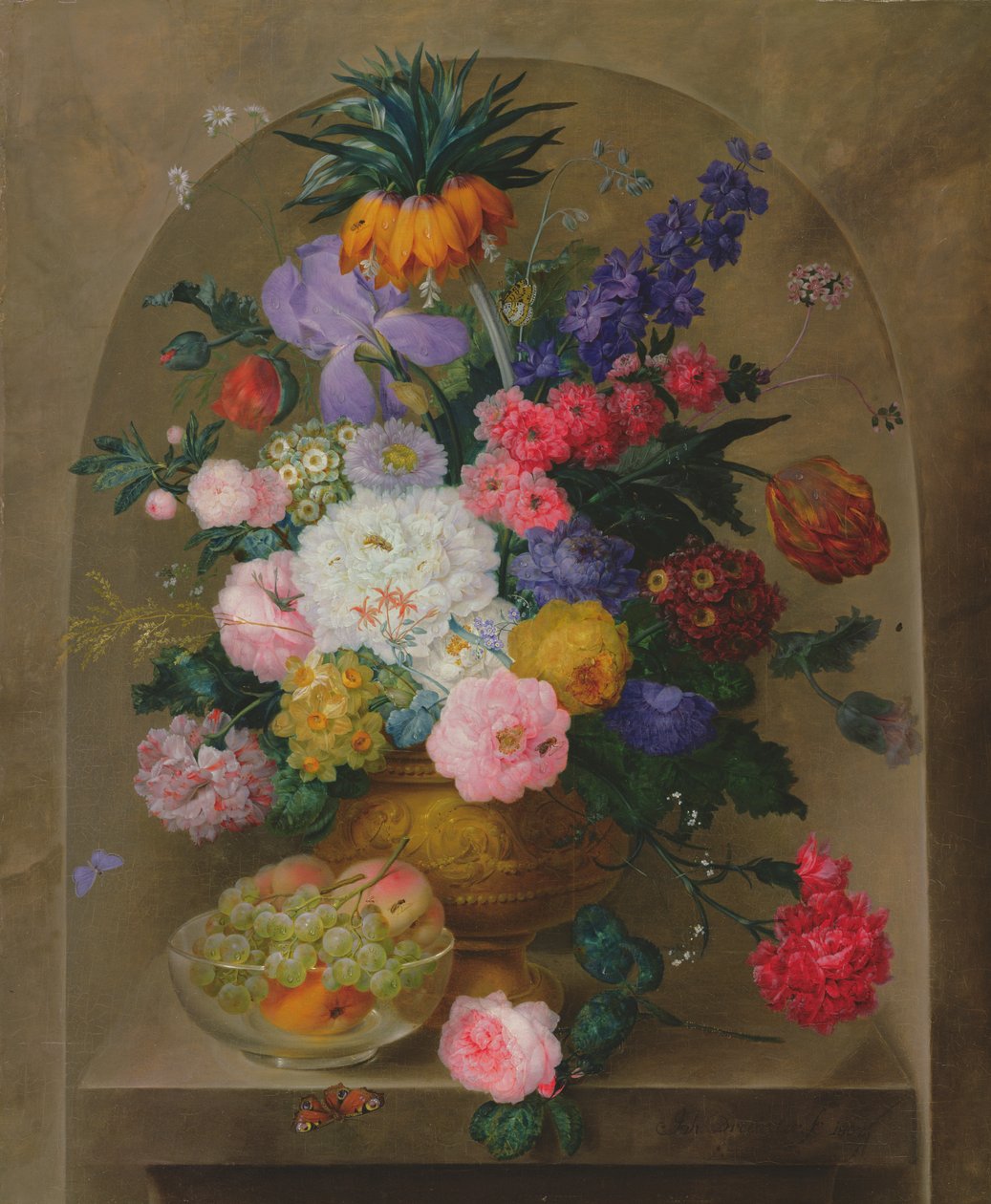 Gyümölcs- és virágcsendélet, 1807 alkotó: Johann Baptist Drechsler