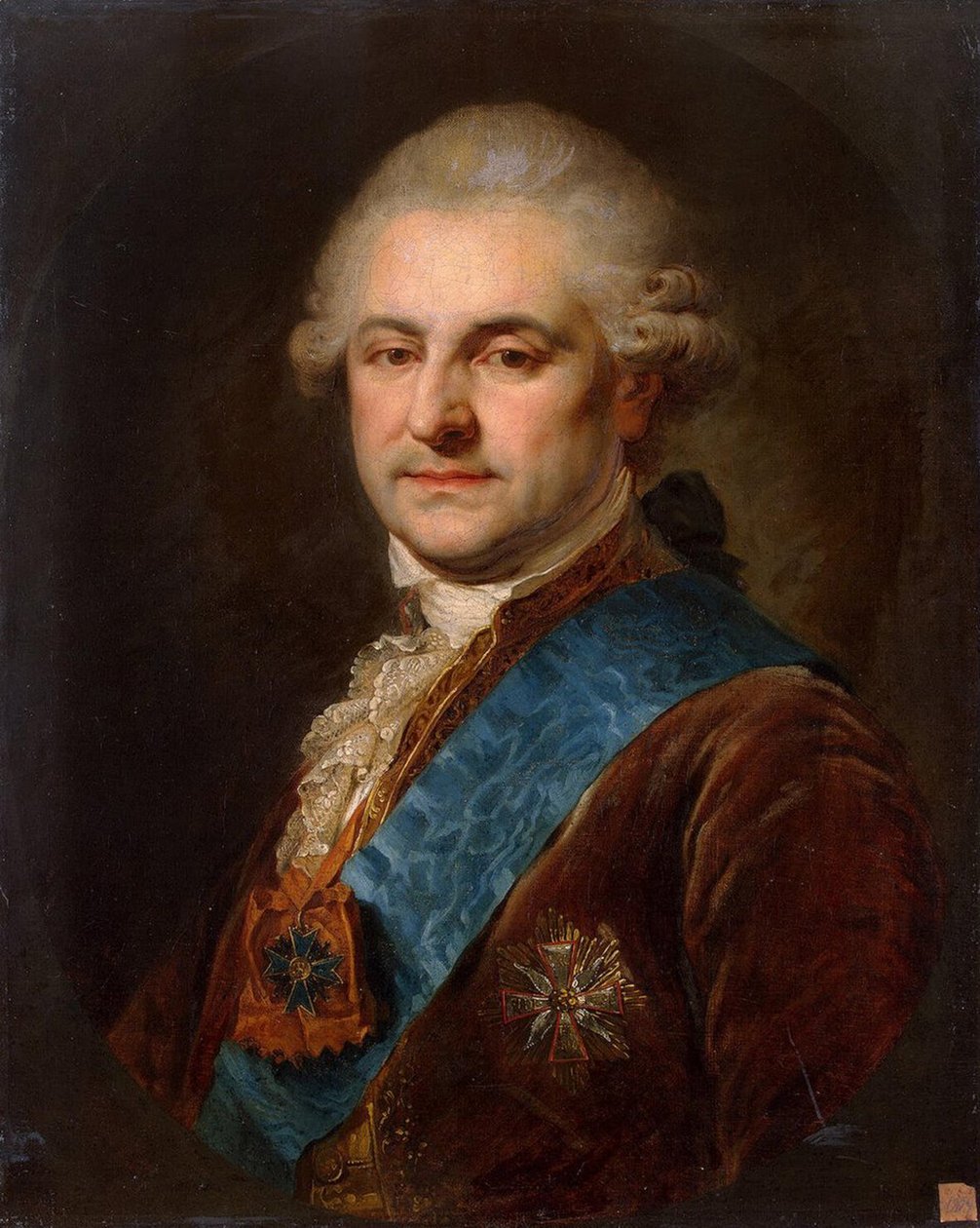 Stanislaw II August Poniatowski portréja alkotó: Johann Baptist Edler von Lampi