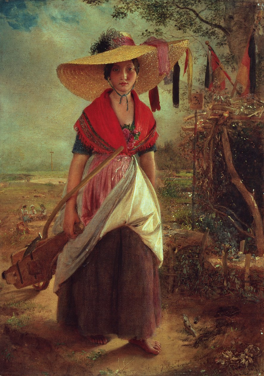 Dolgozó lány, 1848 alkotó: Johann Baptist Reiter